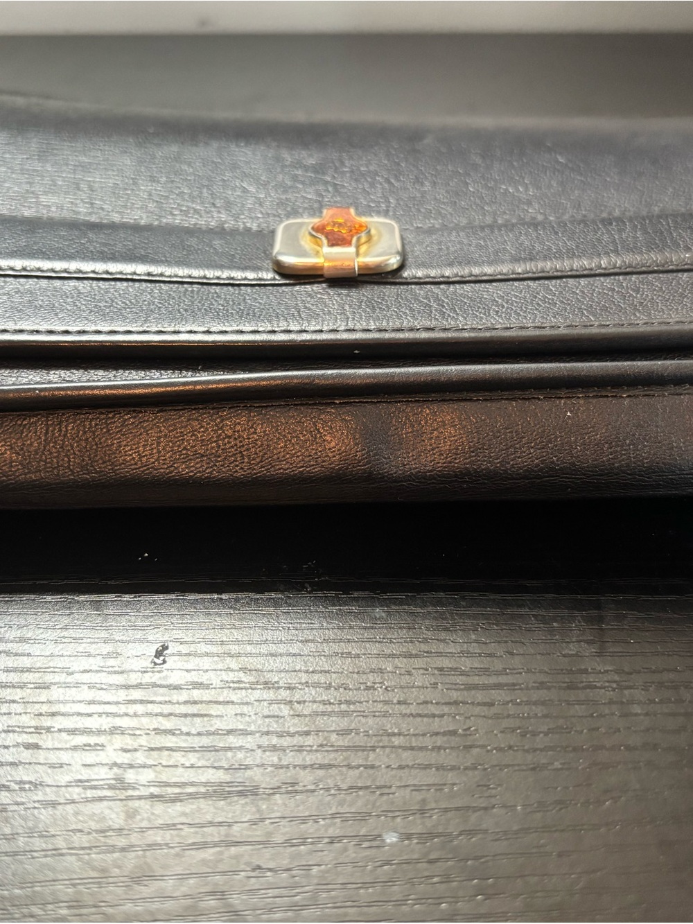 Archival Christian Dior Black Leather Flap Bag - Original Gold Chain & Hardware - Picture 6 of 11